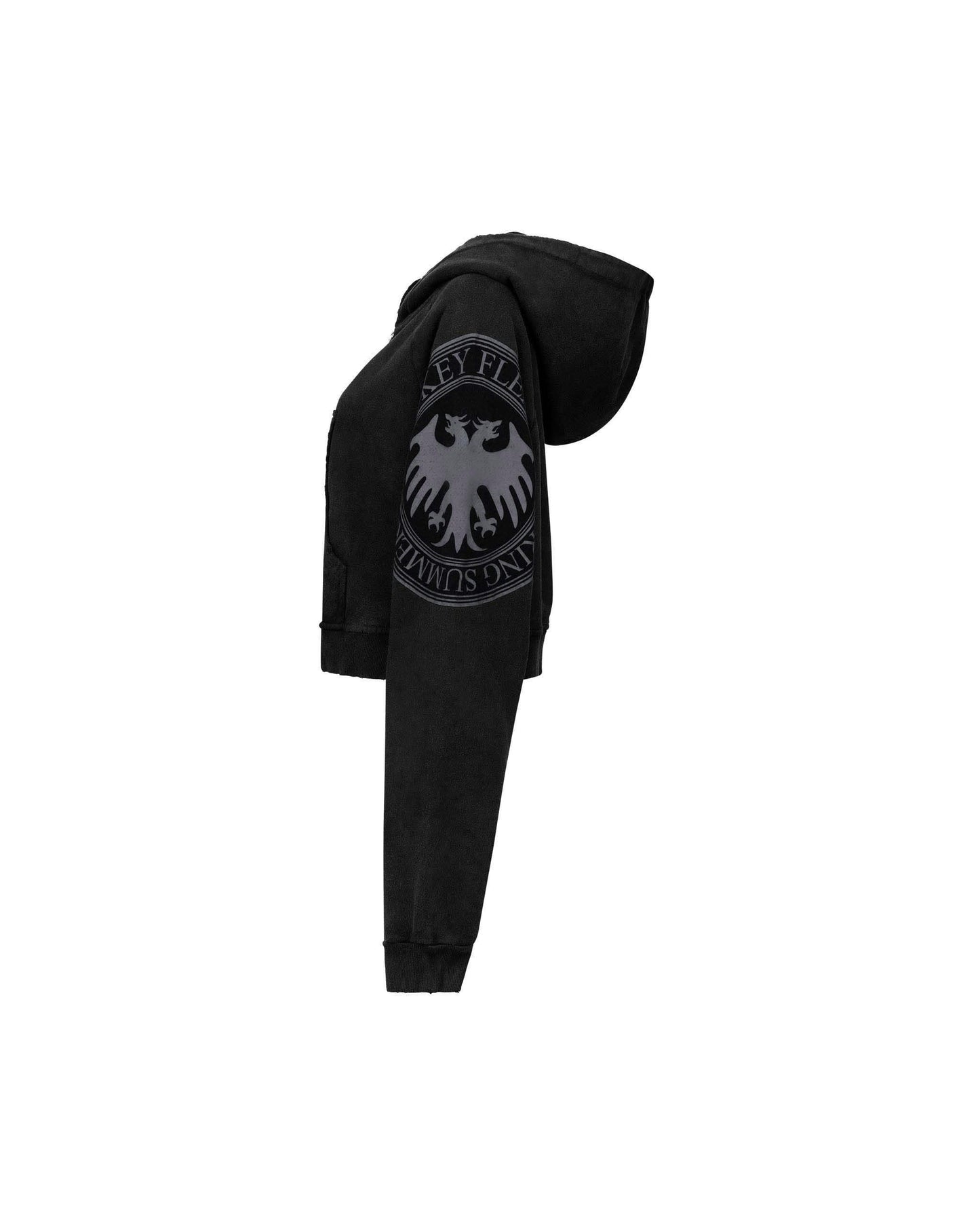 DIMOIR DRACO SEAL CROP WASH HOODIE