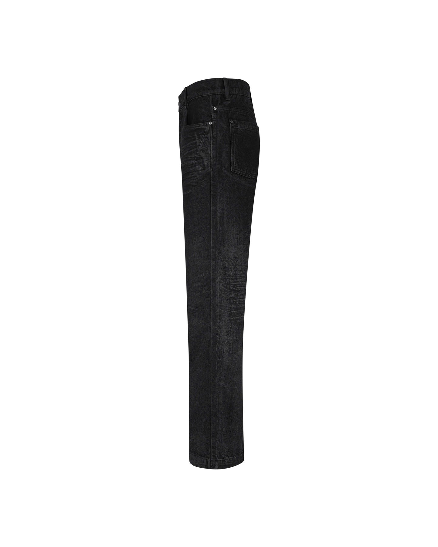 DIMOIR BLACK WAX FLARED DENIM PANTS