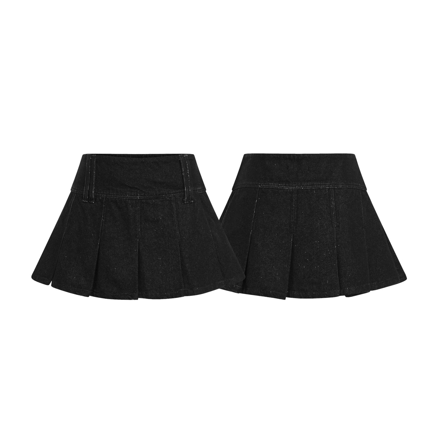 MINIRÖCKE AUS VERFARBTEM DENIM „DIMOIR“