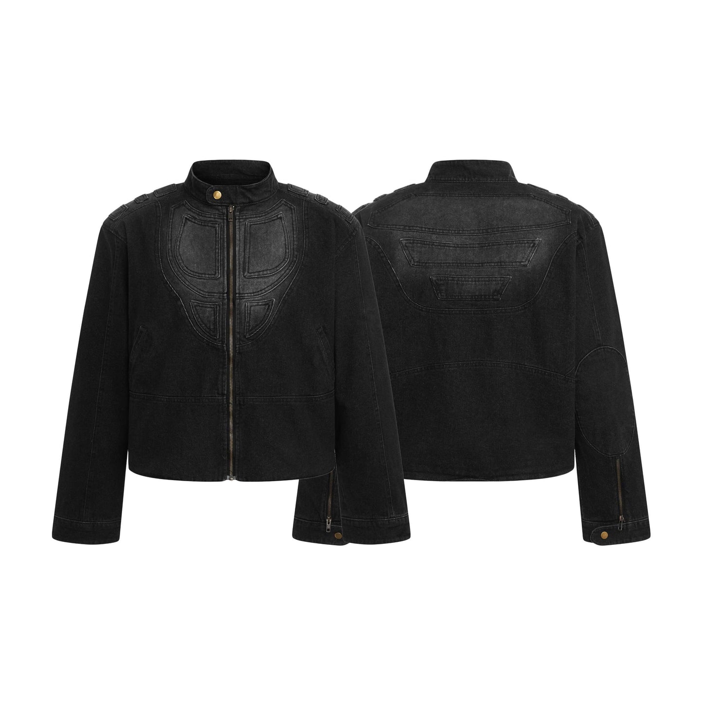 DIMOIR FADED DENIM BIKER JACKET