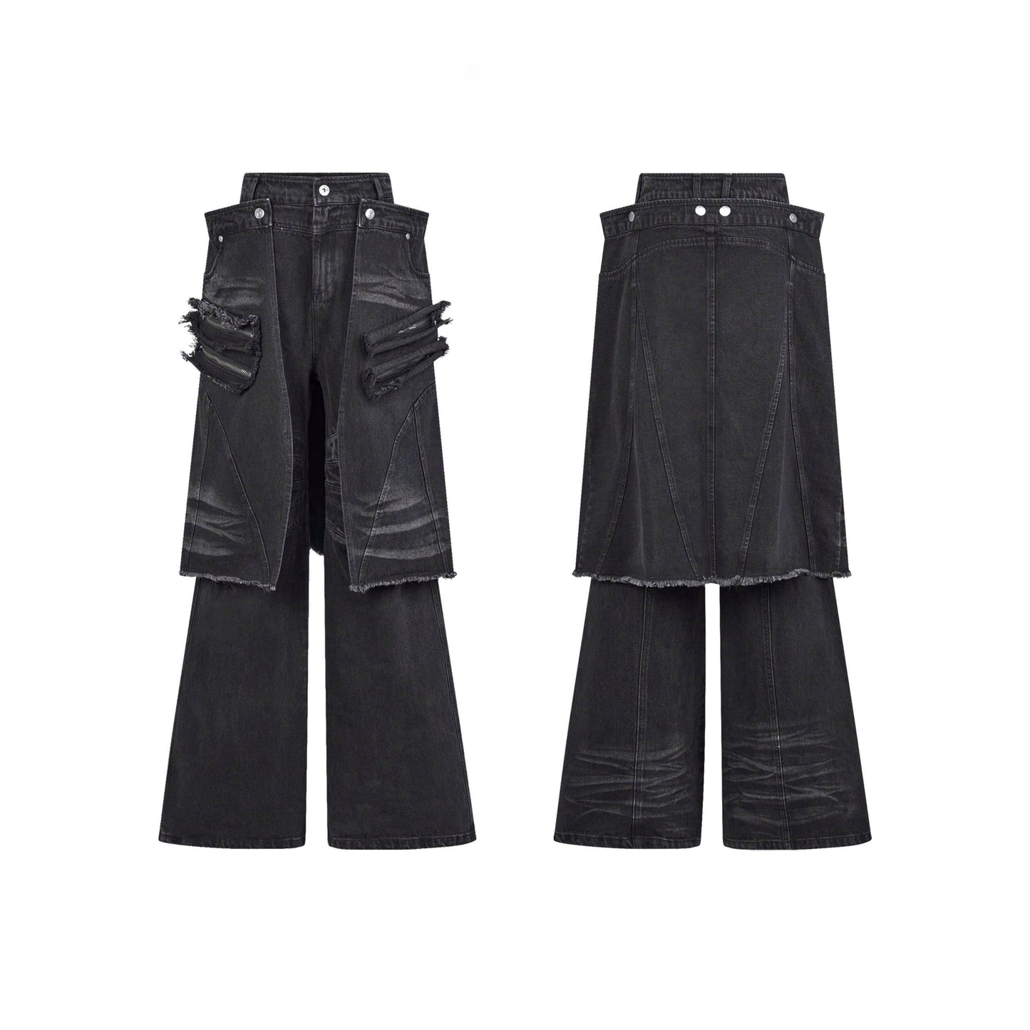 DIMOIR CONVERTIBLE DENIM SKIRT PANTS