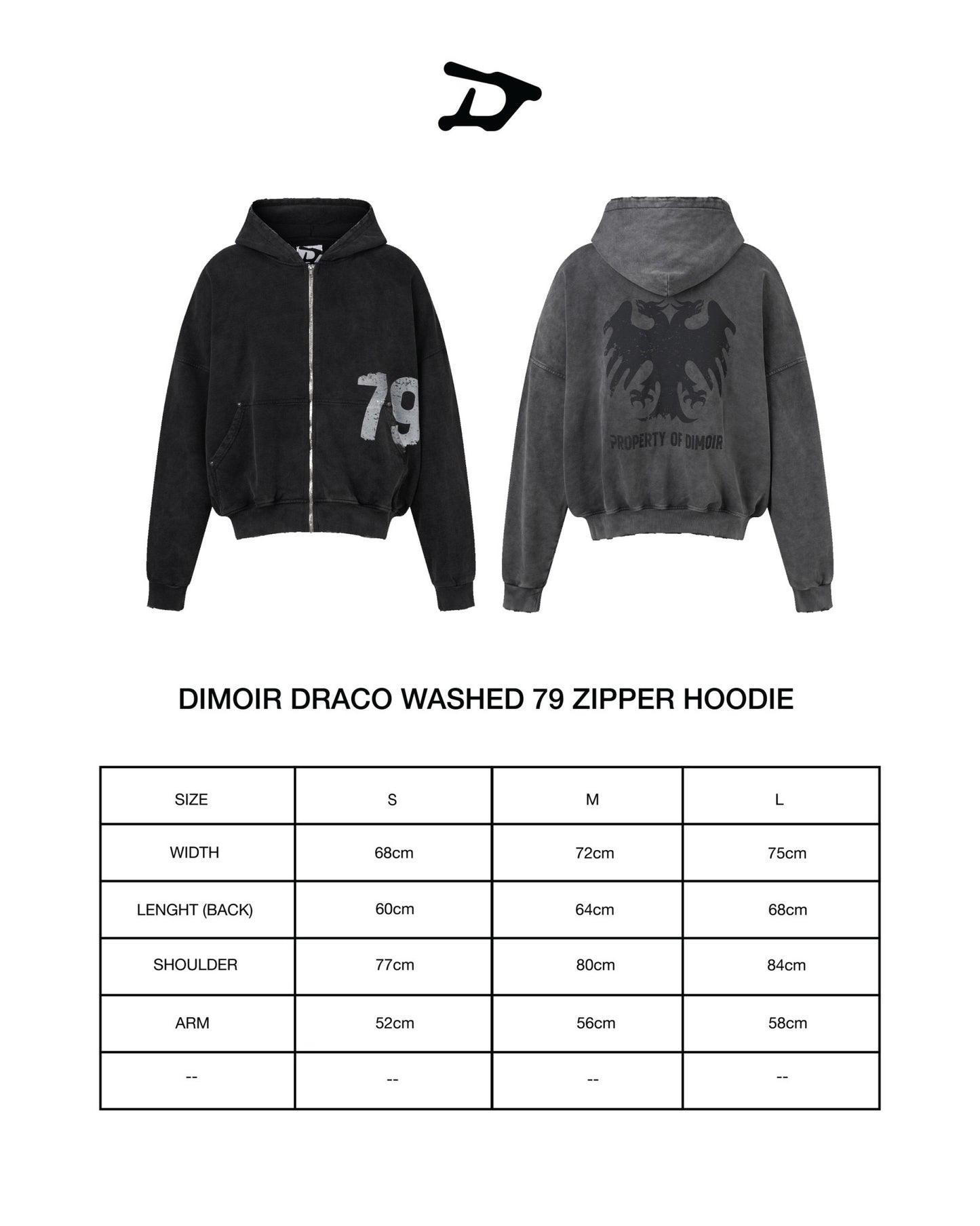 DIMOIR Draco 79 Sweat à capuche délavé