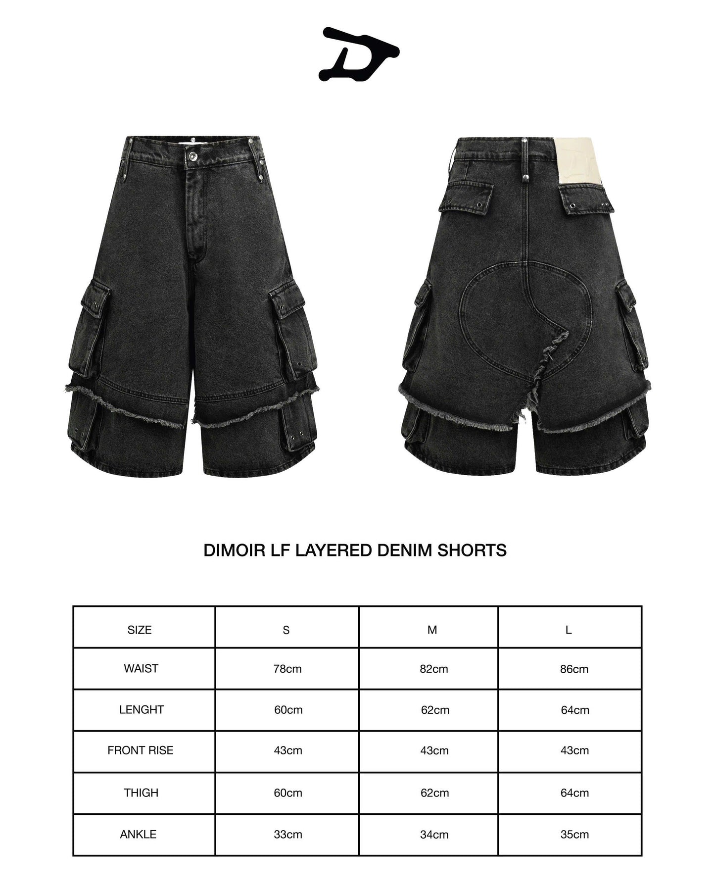 DIMOIR LF LAYERED DENIM SHORTS