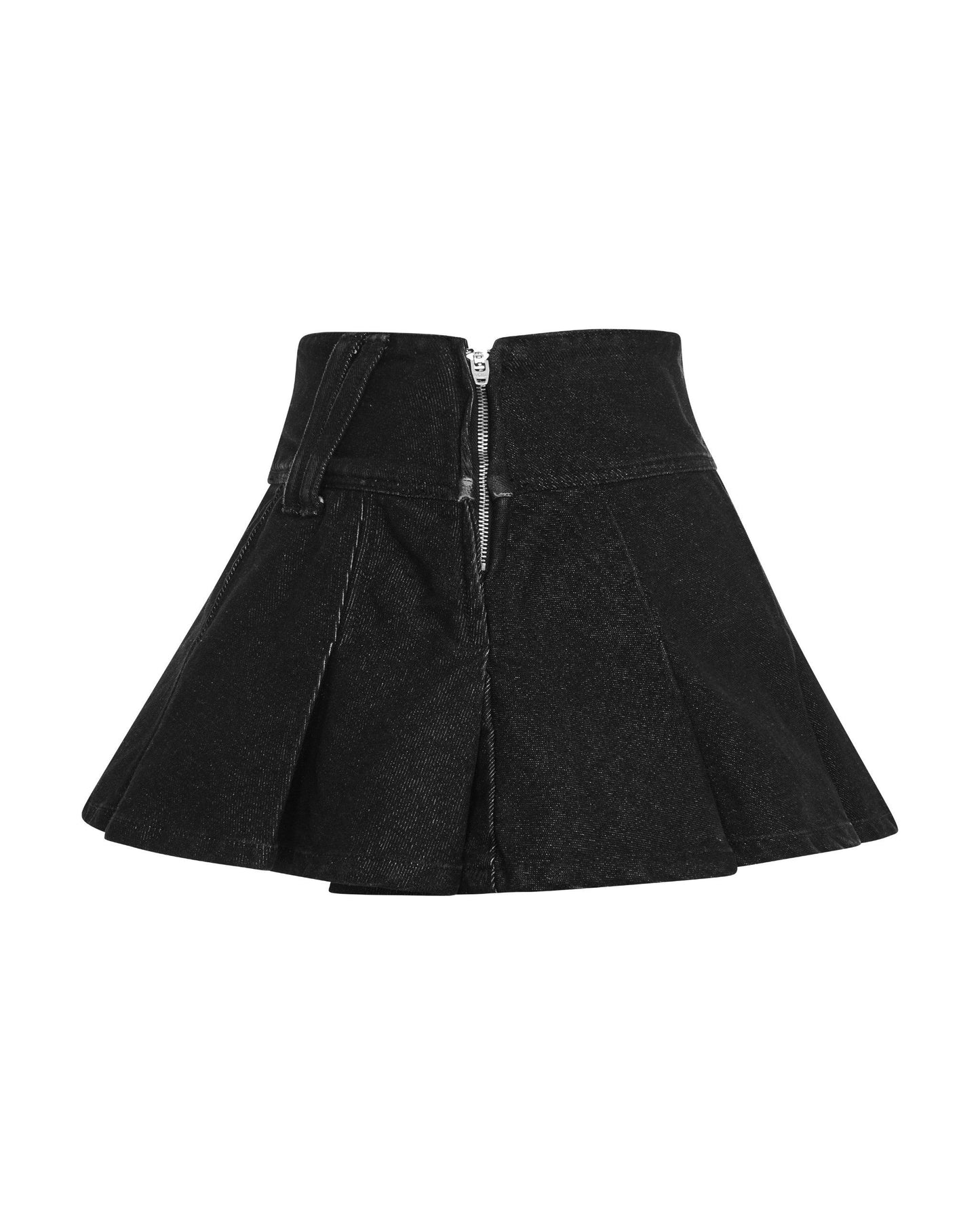 MINIRÖCKE AUS VERFARBTEM DENIM „DIMOIR“