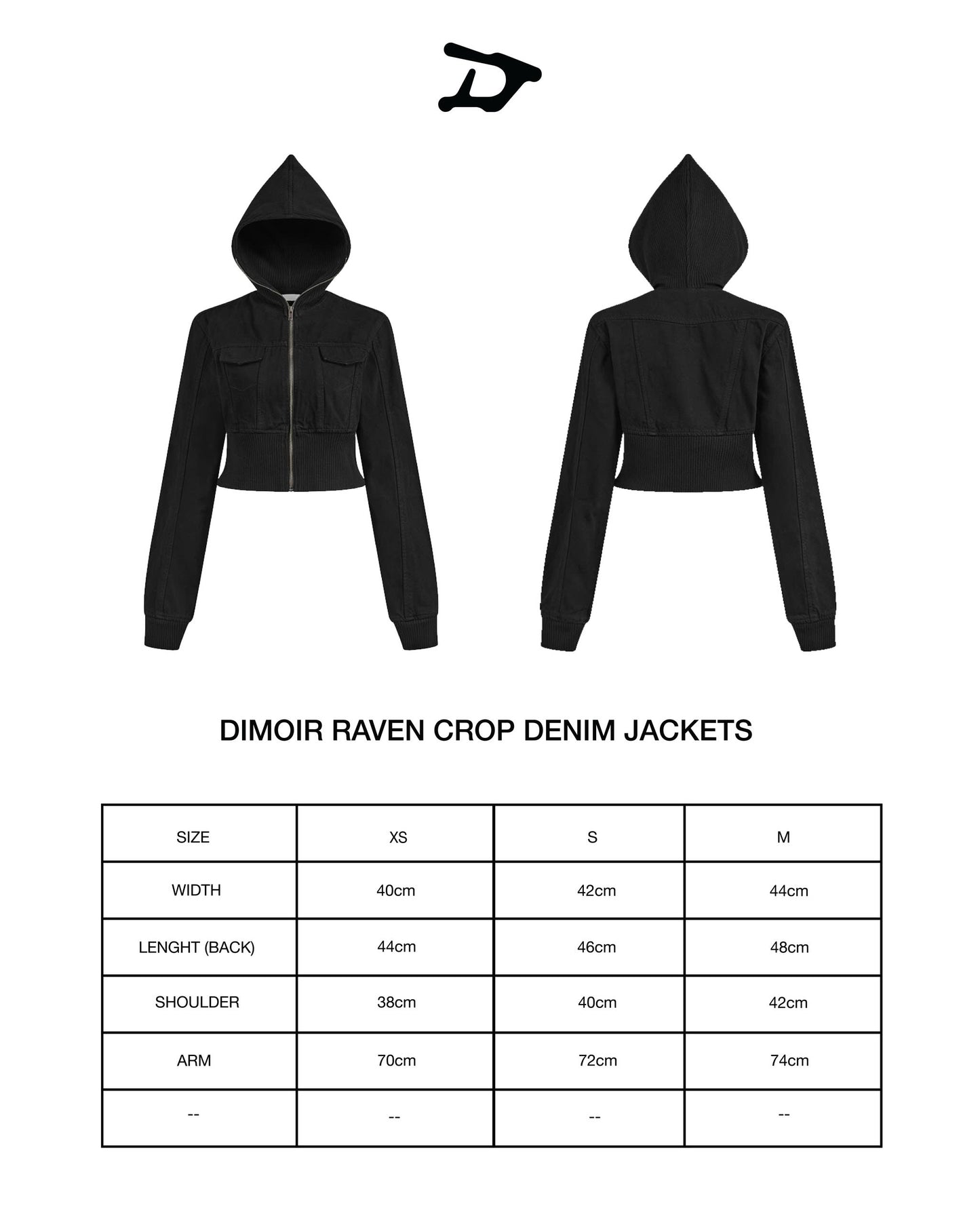 DIMOIR RAVEN Crop Denim Jackets