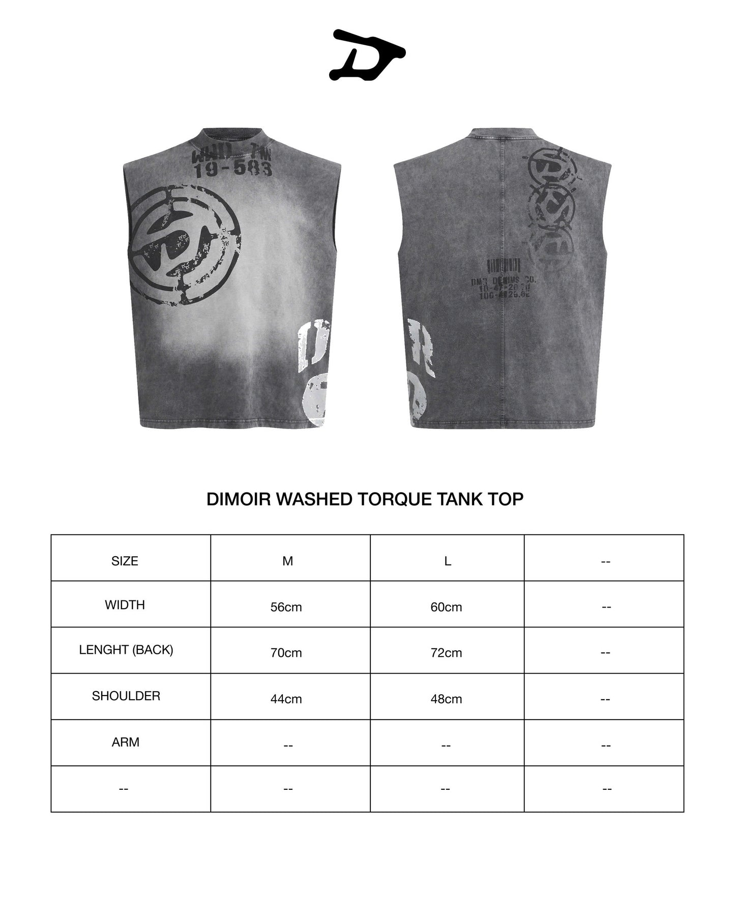 DIMOIR Washed TORQUE Tank Top