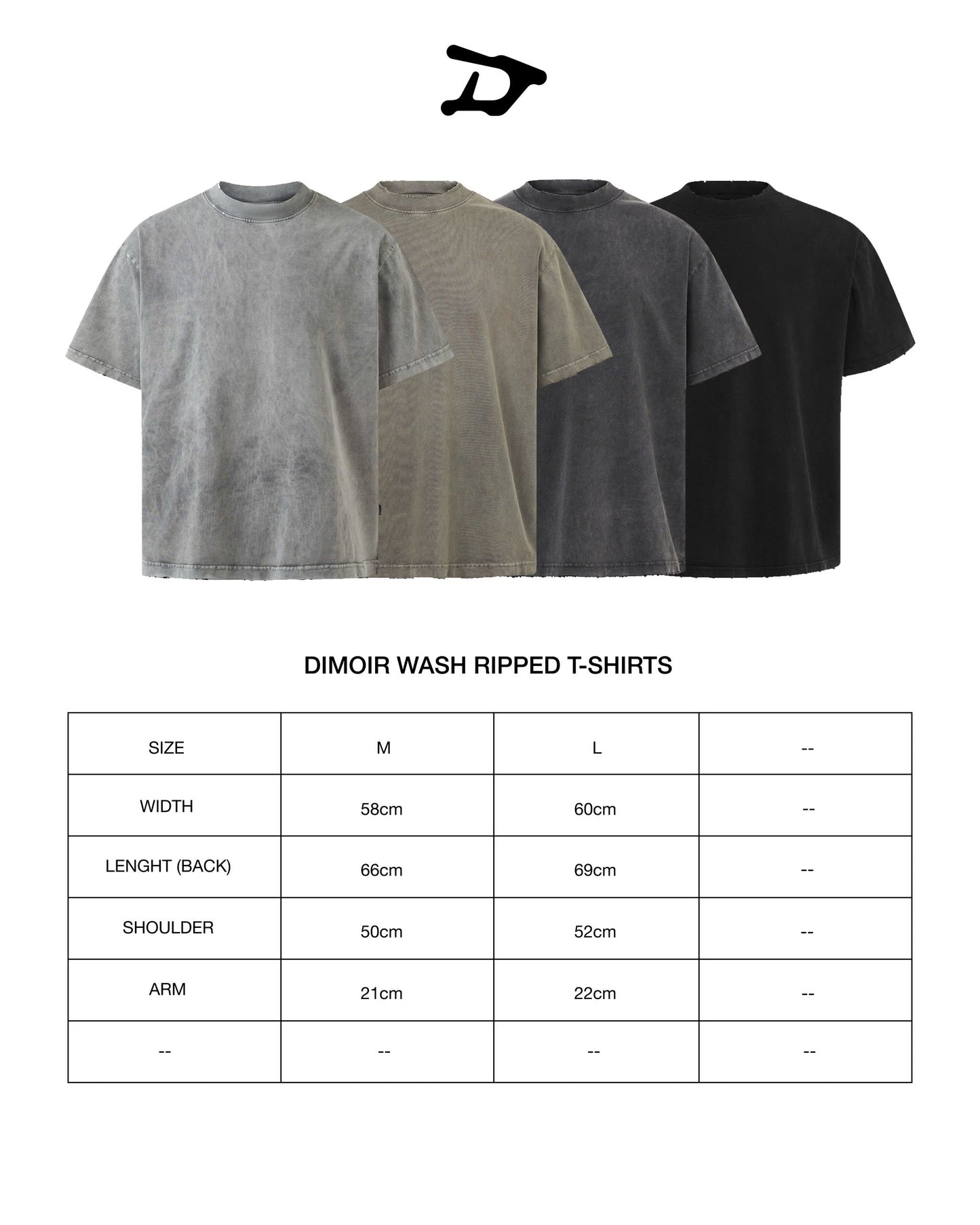 DIMOIR GEWASCHENE RISSEN T-SHIRTS