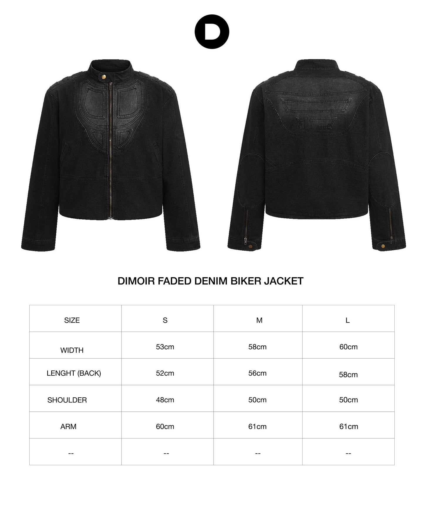 DIMOIR FADED DENIM BIKER JACKET