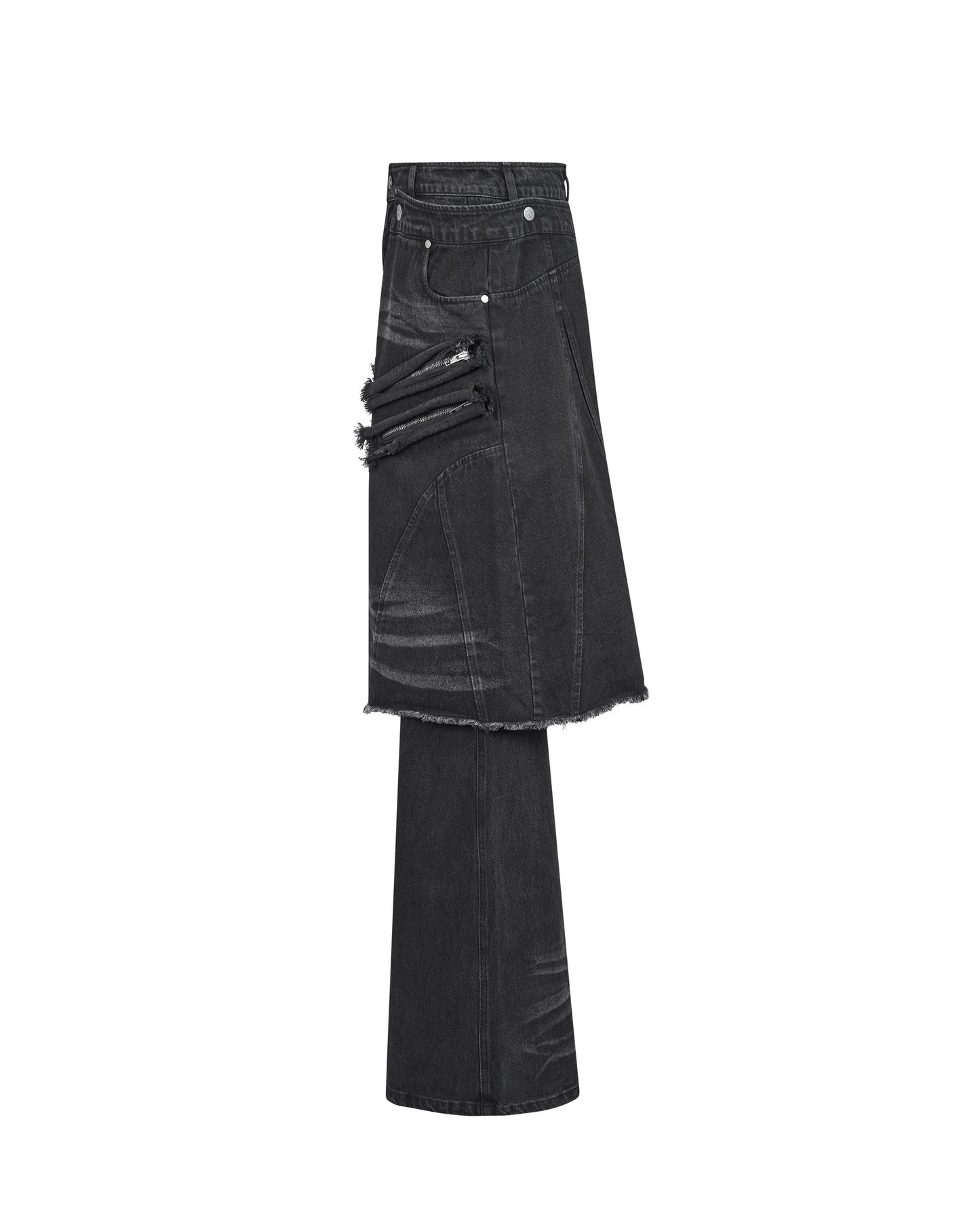 DIMOIR CONVERTIBLE DENIM SKIRT PANTS
