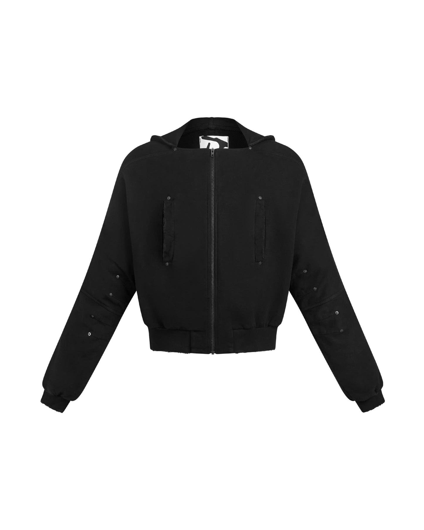 DIMOIR SLASED CREW ZIPPER HOODIE