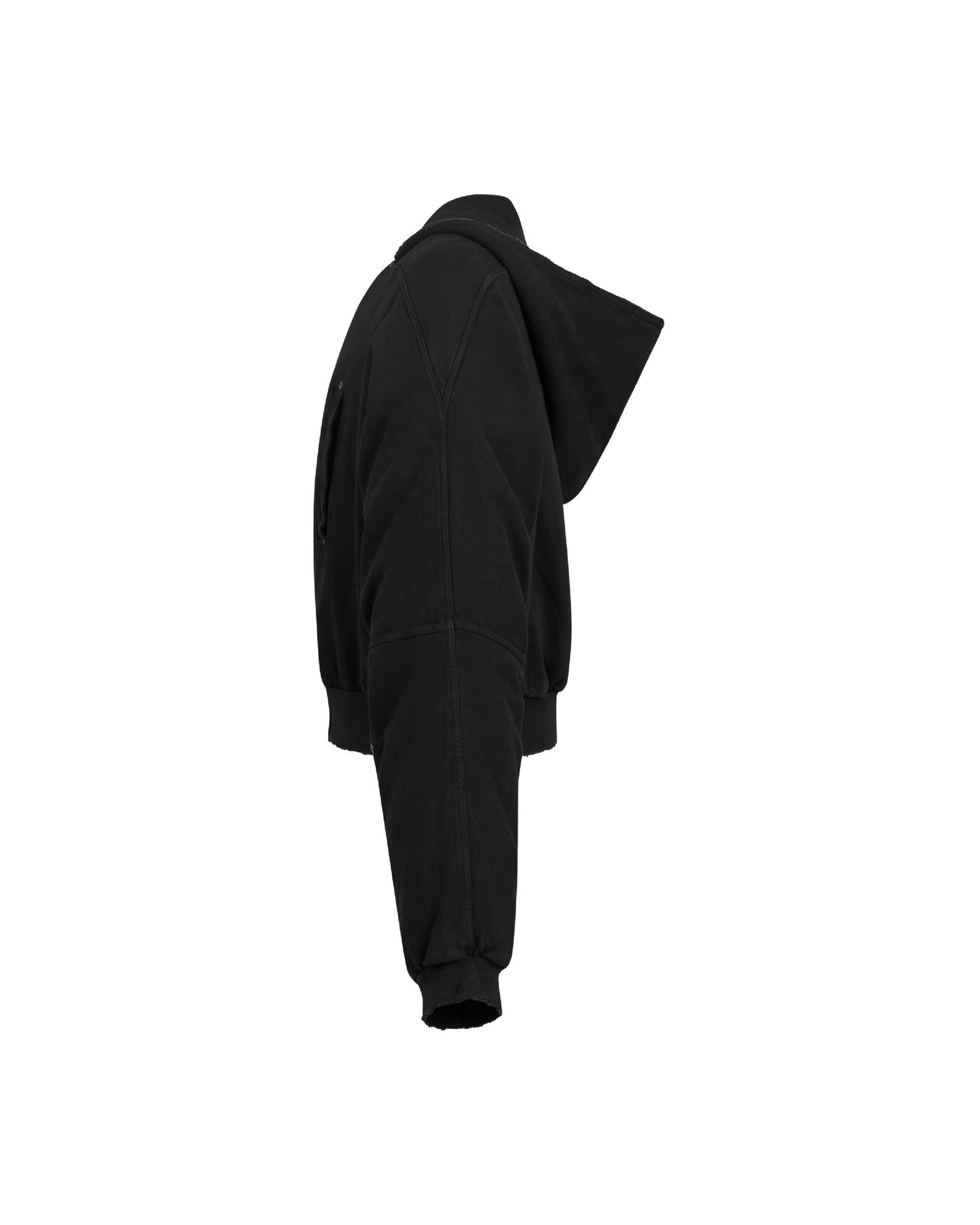 DIMOIR SLASED CREW ZIPPER HOODIE