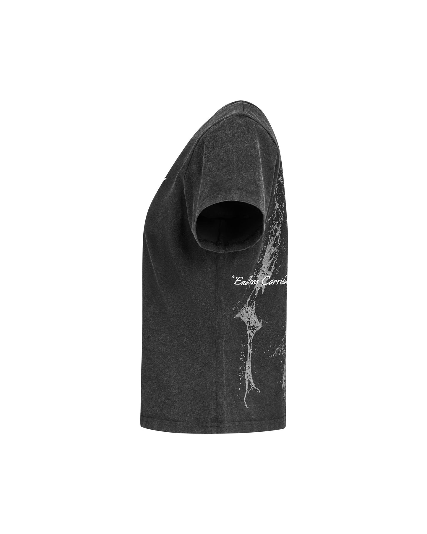 DIMOIR ASYMMETRIC CROP WASHED T-SHIRTS