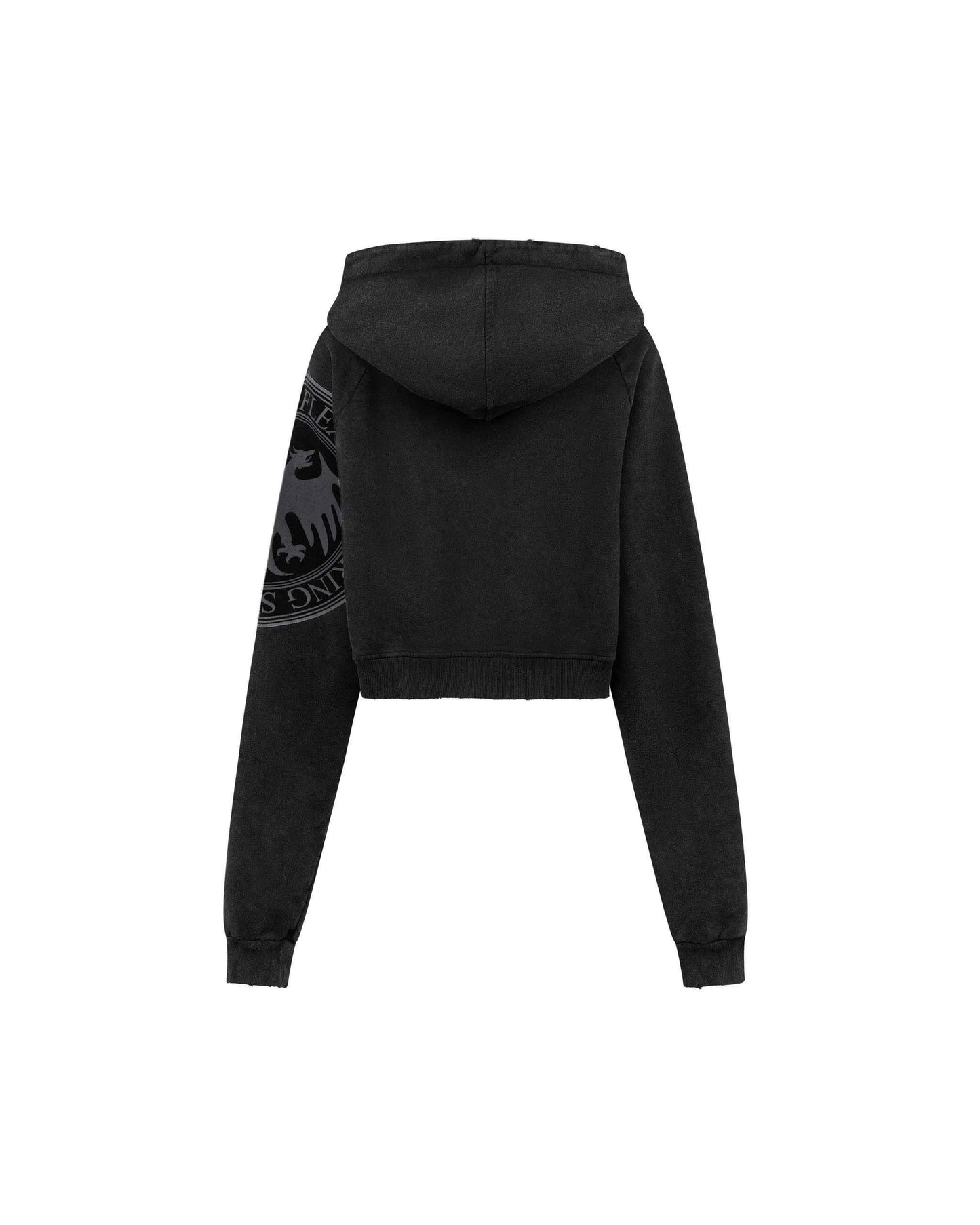 DIMOIR DRACO SEAL CROP WASH HOODIE