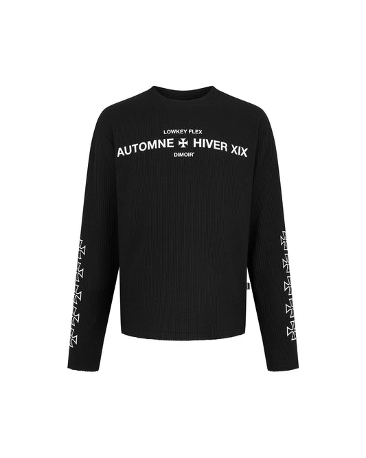 DIMOIR LF BLACK KNITTED LONGSLEEVE
