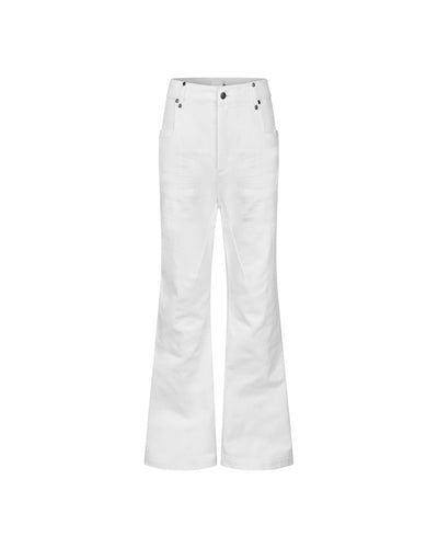 DIMOIR WHITE FLARED DENIM PANTS