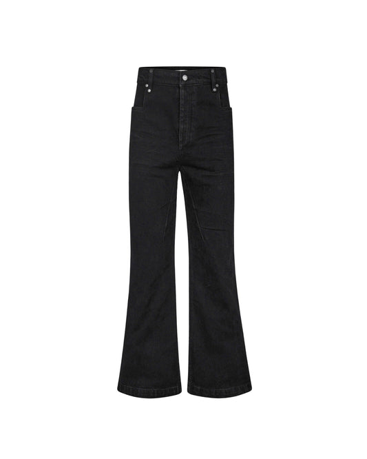 DIMOIR BLACK FLARED DENIM PANTS