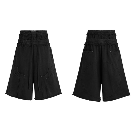 DIMOIR DOUBLE WAIST SWEATSHORTS