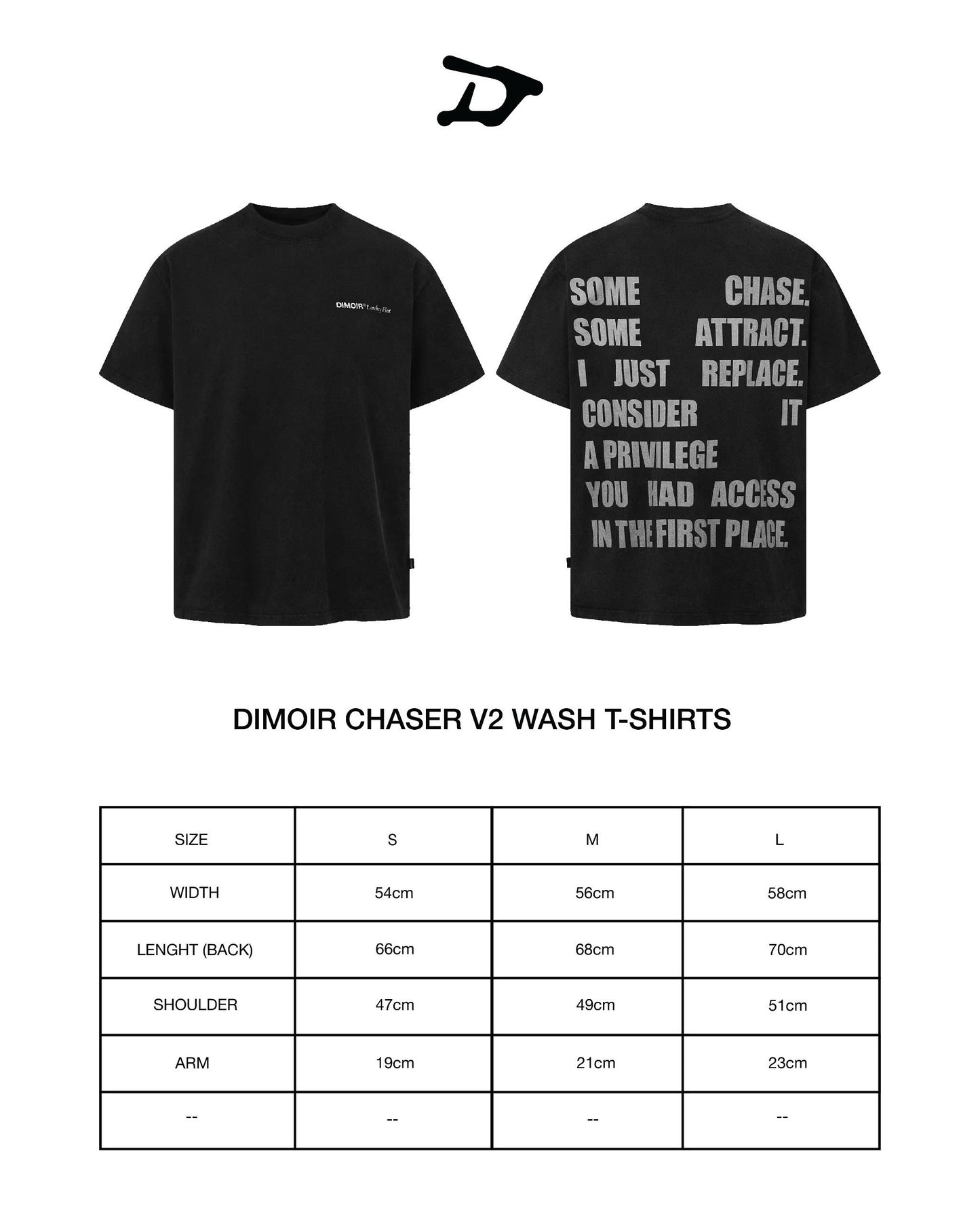 DIMOIR CHASER V2 WASH T-SHIRTS