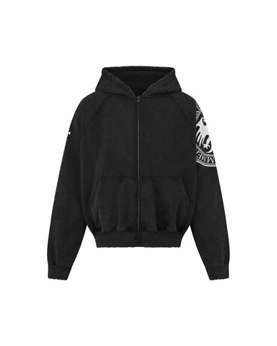 DIMOIR DRACO SEAL WASH BLACK HOODIE