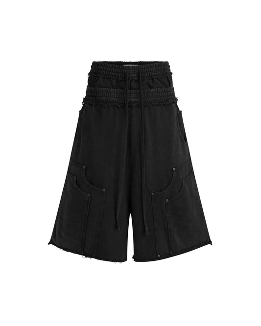 DIMOIR DOUBLE WAIST SWEATSHORTS