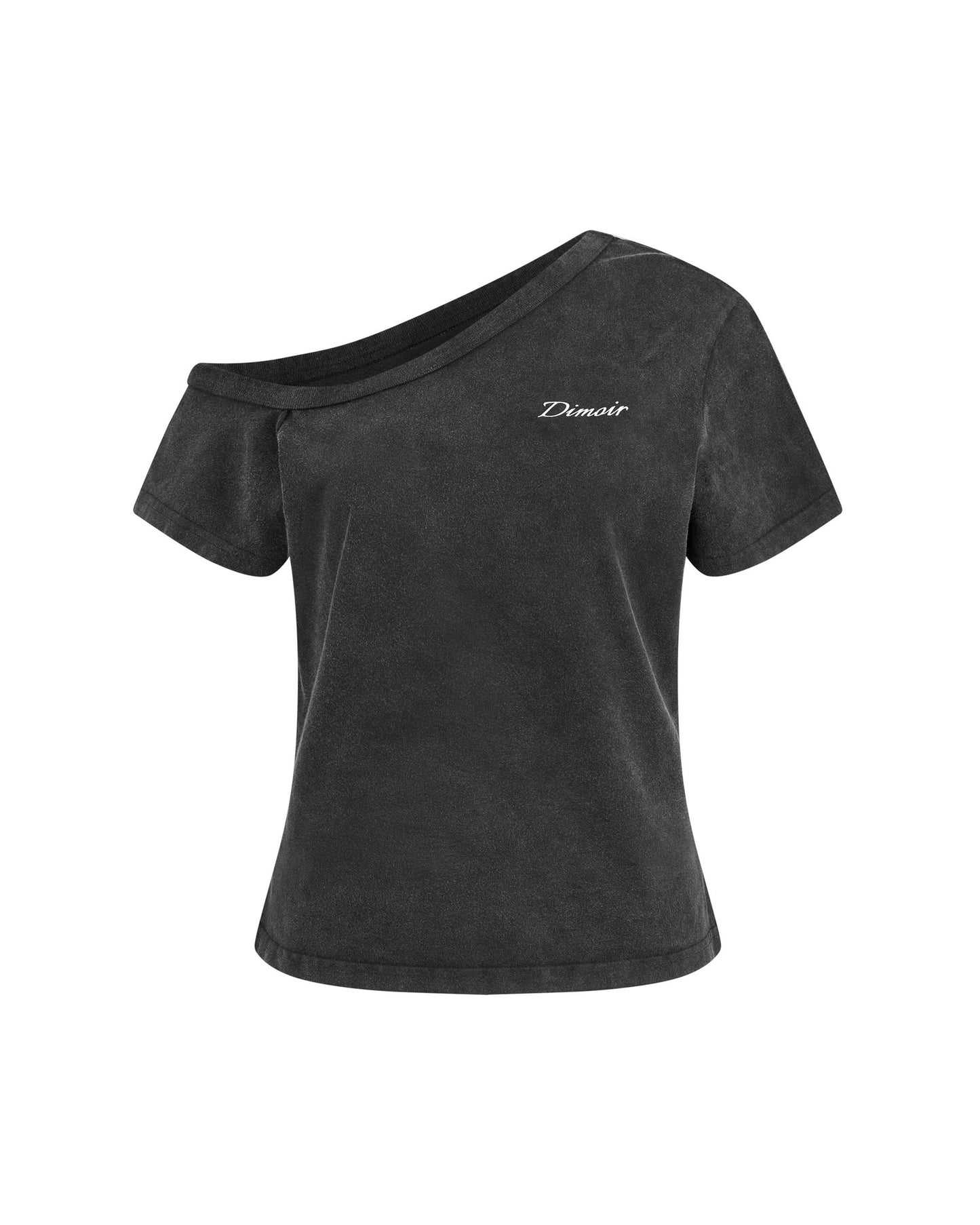DIMOIR ASYMMETRIC CROP WASHED T-SHIRTS