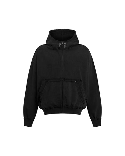 DIMOIR DOUBLE-BODY WASH BROWN HOODIE