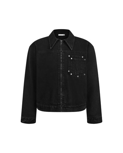 DIMOIR TYPE -I BLACK WASH DENIM JACKETS