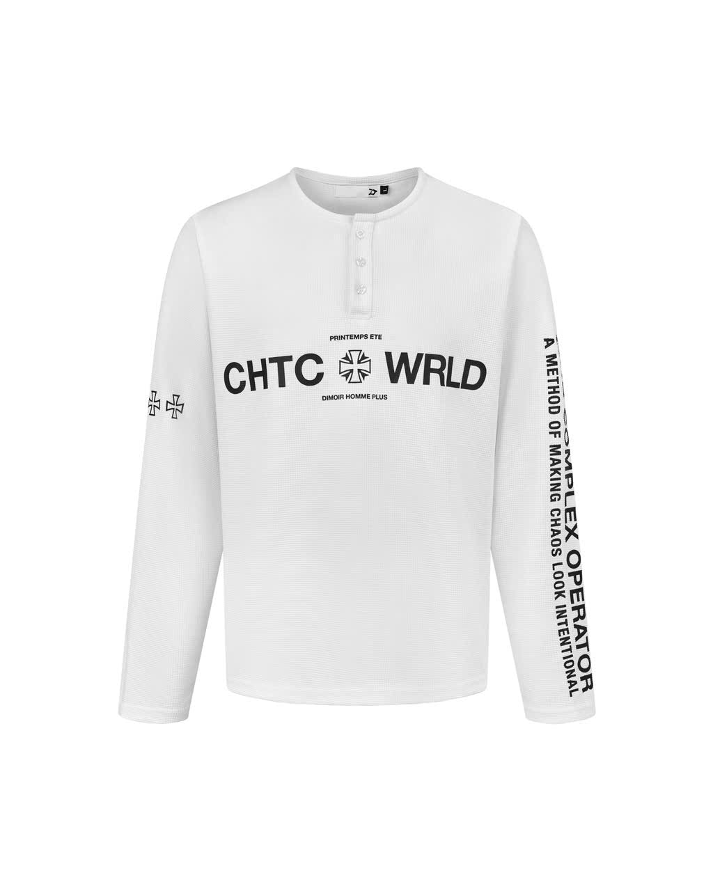 DIMOIR CW WHITE HENLEY LONGSLEEVE